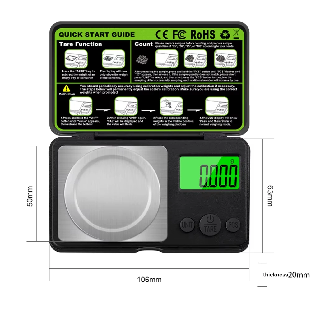 Kitchen Baking Scale - Mini balance numérique de précision pour