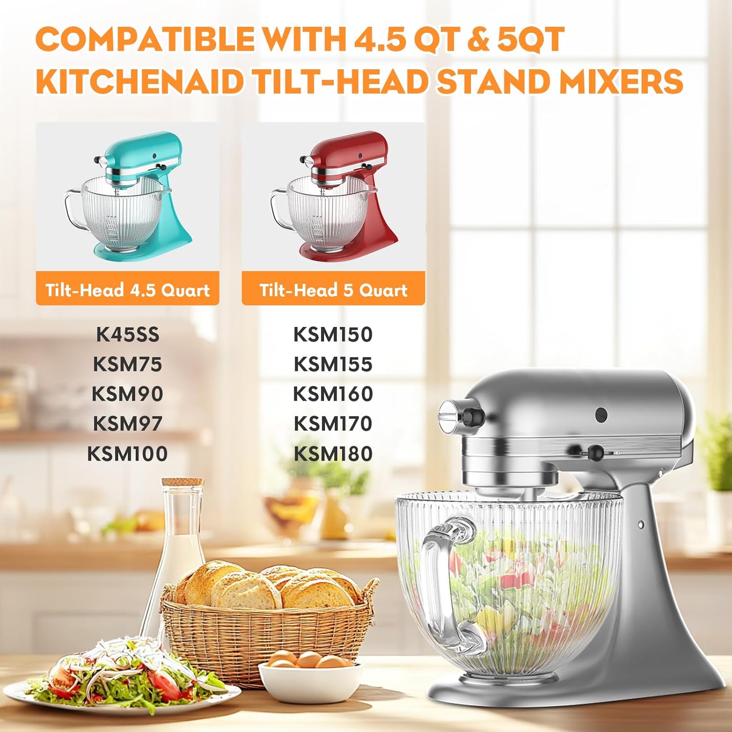 GVODE Bol en verre pour mélang - Kitchenaid Baking Set avis et prix
