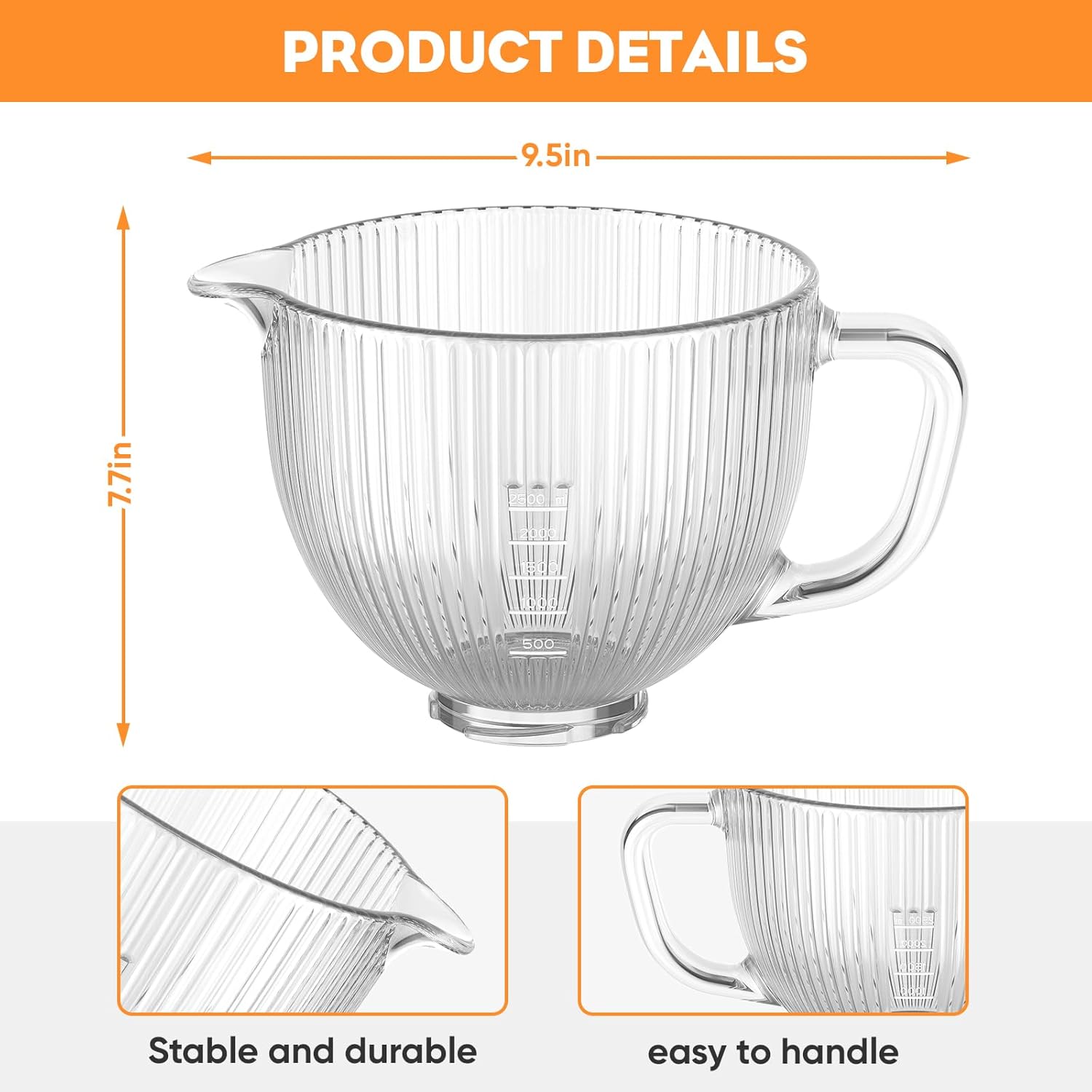 GVODE Bol en verre pour mélang - Kitchenaid Baking Set avis et prix