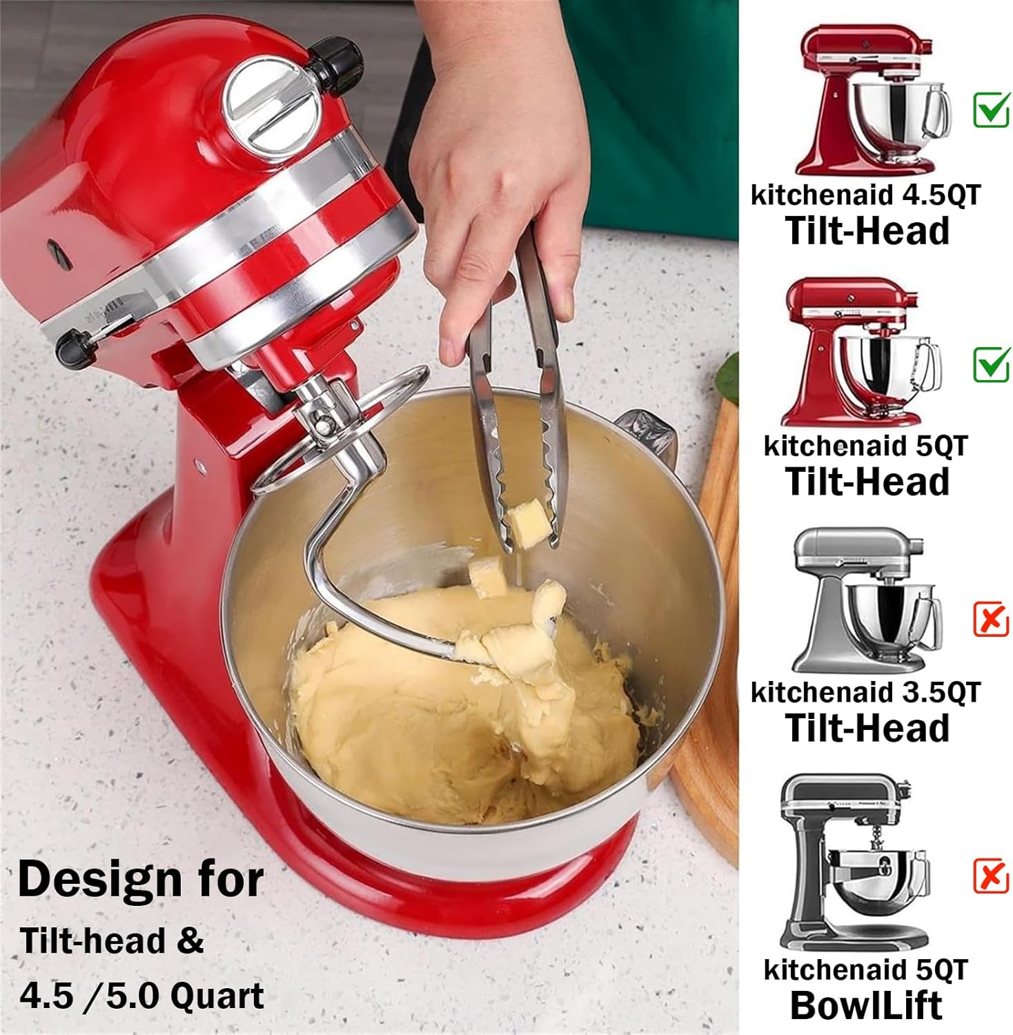 Crochet pétrisseur en acier in - Kitchenaid Baking Set avis et prix